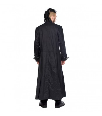 Men Hellraiser Long Coat Gothic Steampunk Style Cotton Fetish Coat